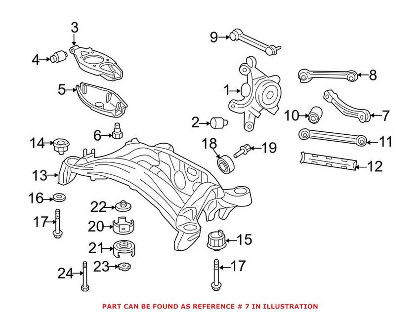 Mercedes Suspension Strut Rod - Rear Passenger Right 1723500206